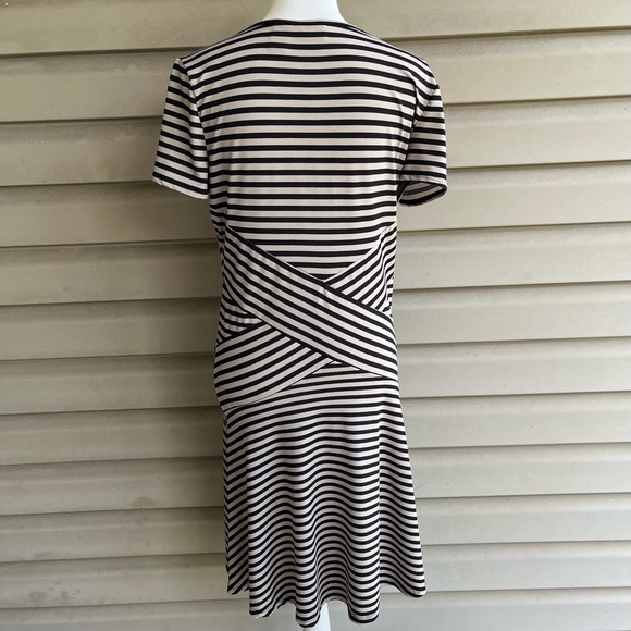 •Kim Rogers• Jersey Knit Striped Dress - Size Medium Petite - Picture 5 of 7